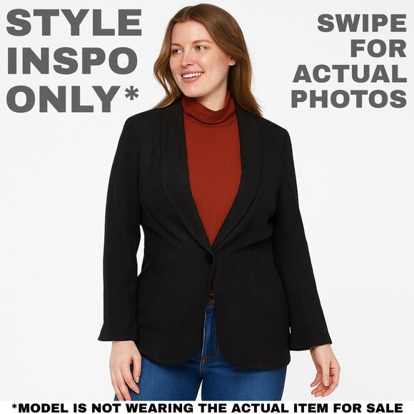 Campagnie Internationale Express Black Blazer Size 9/10 0201 - Picture 2 of 8